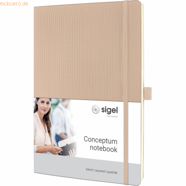 Sigel Notizbuch Conceptum A4 97 Blatt Softcover kariert 80g beige Sigel Notizbuch Conceptum A4 97 Blatt Softcover kariert 80g beige von Sigel