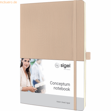 Sigel Notizbuch Conceptum A4 97 Blatt Softcover liniert 80g beige Sigel Notizbuch Conceptum A4 97 Blatt Softcover liniert 80g beige von Sigel