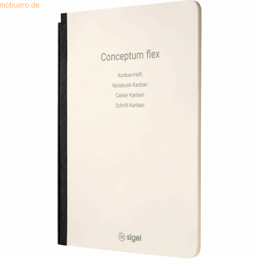 Sigel Notizheft Conceptum flex A5 46 Blatt Softcover Kanban 80g/qm cha von Sigel