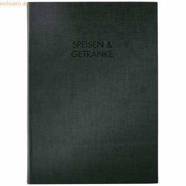 5 x Sigel Speisekarten-Mappe Prägung Speisen&Getränke A4 schwarz von Sigel