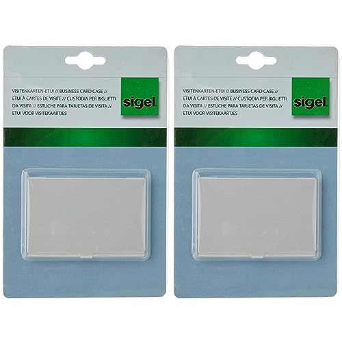 Sigel VZ135 Visitenkarten-Etui Silber matt, Alu (Packung mit 2) von Sigel