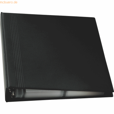 Sigel Visitenkarten-Ringbuch zweireihig A4 schwarz/matt Register A-Z f von Sigel