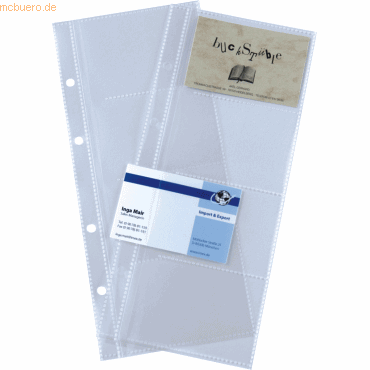 Sigel Visitenkartenhüllen für Ringbücher einreihig transparent VE=10 S von Sigel