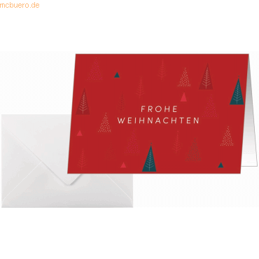 Sigel Weihnachtskarte A6 250g 25+25 Stück Ruby Pines von Sigel