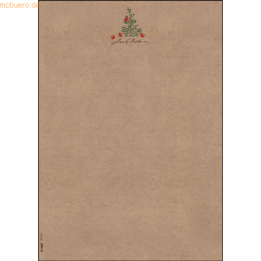 Sigel Weihnachtspapier A4 100g 100 Blatt Kraftpapier Christmas with ap von Sigel