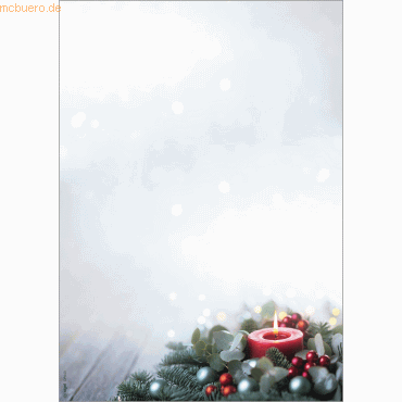 Sigel Weihnachtspapier A4 90g 100 Blatt Candlelight Cheer Sigel Weihnachtspapier A4 90g 100 Blatt Candlelight Cheer von Sigel