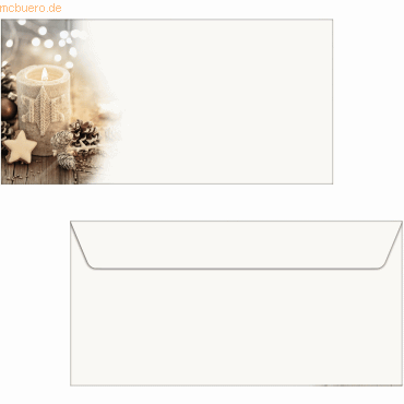 Sigel Weihnachtsumschlag DIN lang 90g 25 Stück Beige Christmas Candle Sigel Weihnachtsumschlag DIN lang 90g 25 Stück Beige Christmas Candle von Sigel