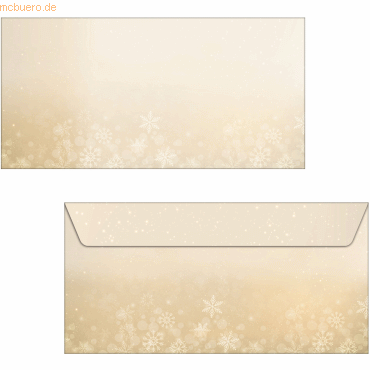 Sigel Weihnachtsumschlag DIN lang 90g 25 Stück Golden Christmas Night von Sigel