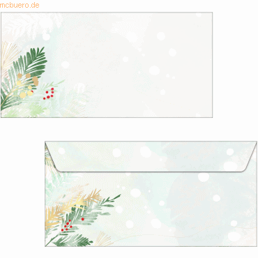 Sigel Weihnachtsumschlag DIN lang 90g 50 Stück Christmas Forest Waterc Sigel Weihnachtsumschlag DIN lang 90g 50 Stück Christmas Forest Waterc von Sigel