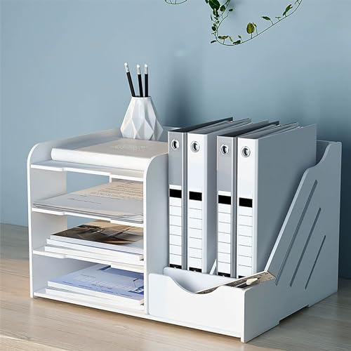 Schreibtisch Organizer,Ablagefächer Stapelbar Briefablage A4,Stehsammler A4 Büro Organizer,Ordner Organizer für Büro Aktenablage Schreibtisch Ablage Dokumentenablage A4,Office Desktop Supplies von Sightday