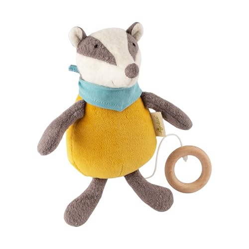 SIGIKID 39172 Kasimir Dachs Spieluhr Green Mädchen und Jungen Babyspielzeug empfohlen ab Geburt orange/grau von Sigikid