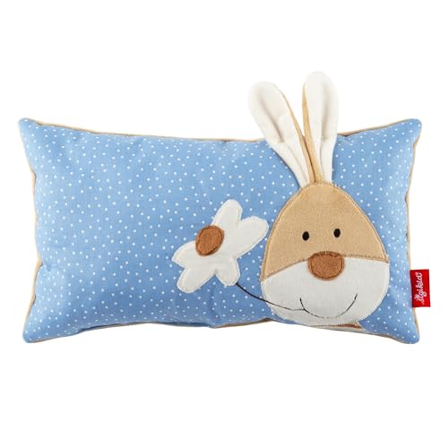 SIGIKID 40992 Kuschelkissen Semmel Bunny Mädchen und Jungen Babyspielzeug empfohlen ab Geburt blau/beige, 1 Stück (1er Pack) von Sigikid