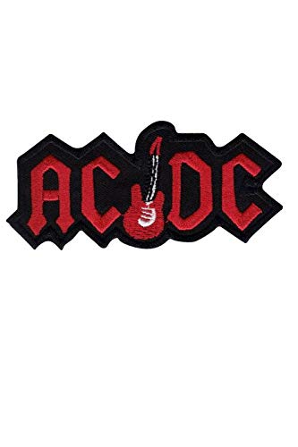 Ac Dc Acdc With Guitar Red Aufnäher Besticktes Patch zum Aufbügeln Applique von SigitasTrading