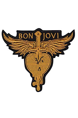 SigitasTrading Gold Rockband Embroidered Musik Patch zum Aufbügeln (Mittel, 1 Stück) von SigitasTrading