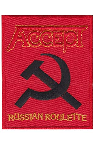 SigitasTrading Accept Russian Roulette Heavy Metal Aufnäher Besticktes Patch zum Aufbügeln Applique SigitasTrading Accept Russian Roulette Heavy Metal Aufnäher Besticktes Patch zum Aufbügeln Applique von SigitasTrading