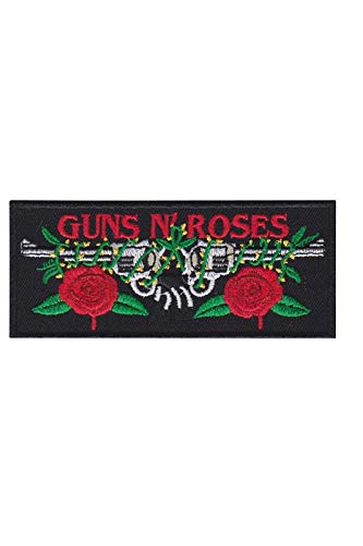 SigitasTrading Guns N Roses 2 Revolver Aufnäher Besticktes Patch zum Aufbügeln Applique von SigitasTrading
