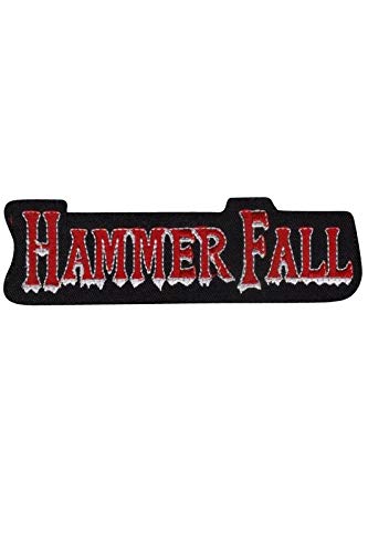 SigitasTrading HammerFall Red Power Metal Band Music Aufnäher Besticktes Patch zum Aufbügeln Applique von SigitasTrading