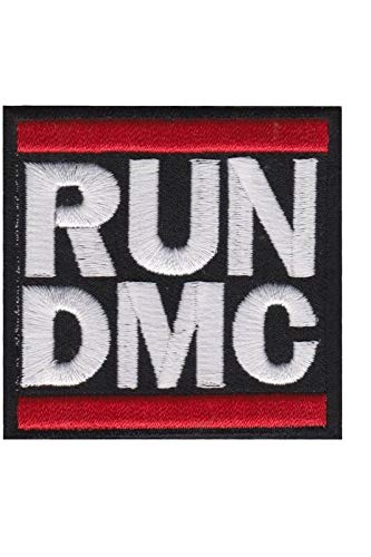 SigitasTrading Run Dmc Small Black Aufnäher Besticktes Patch zum Aufbügeln Applique von SigitasTrading