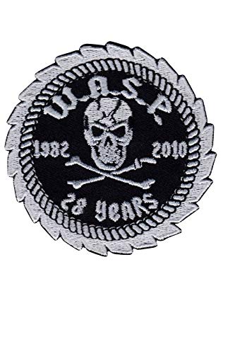 SigitasTrading Wasp Metal Band 28 Years Aufnäher Besticktes Patch zum Aufbügeln Applique von SigitasTrading