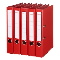 Sigma Ordner, schmal, rot, 5 Stück von Sigma