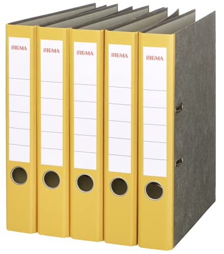 Sigma Ordner Wolkenmarmor, schmal, gelb, 5 Stück Sigma Ordner Wolkenmarmor, schmal, gelb, 5 Stück von Sigma