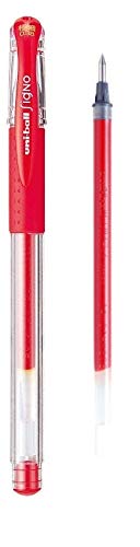 Bundle - Signo Uni Kugelschreiber UM-151 & UMR-1, 0,38 mm, Rot von signo