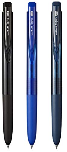Signo Uni-Ball Knock Kugelschreiber, UMN-155 RT1, 0,28 mm, Schwarz, Blau und Blau-schwarz von Signo