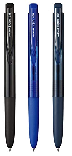 Signo Uni-Ball Knock Kugelschreiber, UMN-155 RT1, 0,38 mm, Schwarz, Blau und Blau-schwarz von Signo