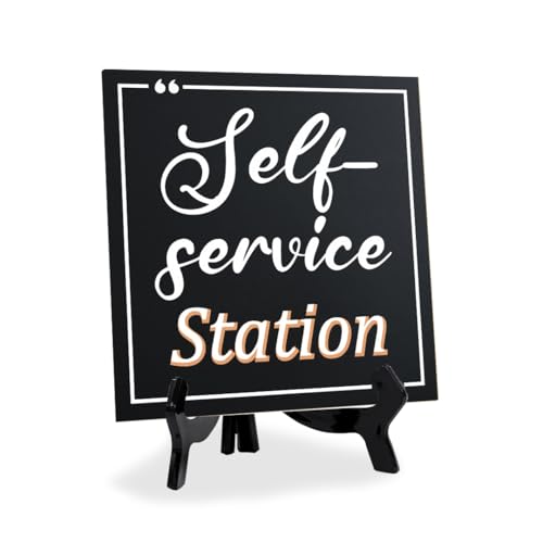 Tischschild mit Acryl-Staffelei, quadratisch, 12,7 x 12,7 cm, Restaurant- und Café-Dekoration Tischschild mit Acryl-Staffelei, quadratisch, 12,7 x 12,7 cm, Restaurant- und Café-Dekoration von Signs ByLITA