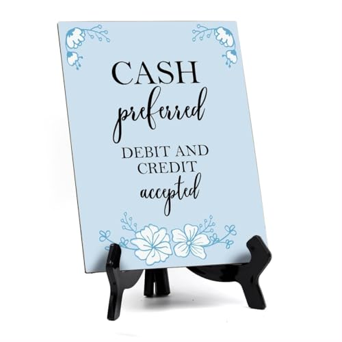 Tischschild mit Acryl-Staffelei (15,2 x 20,3 cm) – 2 Stück von Signs ByLITA