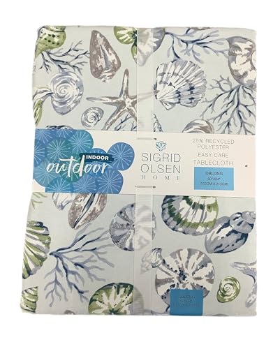 Sigrid Olsen Home Set mit 6 pflegeleichten Stoffservietten, Muschel-Design, Strandmotiv, 45,7 x 45,7 cm, Seeglas-Design, längliche Tischdecke, 152,4 x 213,4 cm Sigrid Olsen Home Set mit 6 pflegeleichten Stoffservietten, Muschel-Design, Strandmotiv, 45,7 x 45,7 cm, Seeglas-Design, längliche Tischdecke, 152,4 x 213,4 cm von Sigrid Olsen Home
