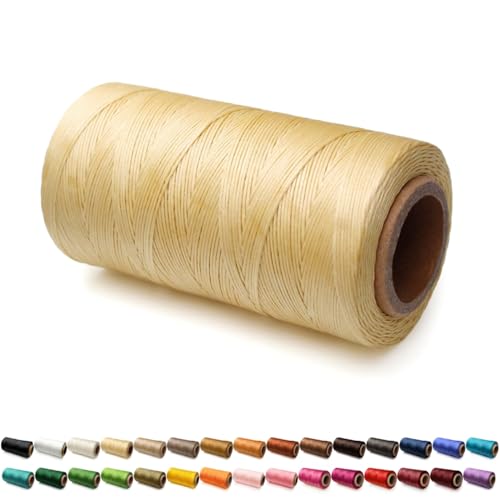 0.5mm Flache Sattlergarn Ledergarn Gewachst, 100D Wachsfaden, Leder Nähen Faden Sattlergarn Gewachste für Lederprojekten Reparatur Buchbinderei Leder Handwerk 0.5mm Flache Sattlergarn Ledergarn Gewachst, 100D Wachsfaden, Leder Nähen Faden Sattlergarn Gewachste für Lederprojekten Reparatur Buchbinderei Leder Handwerk von SiiRo