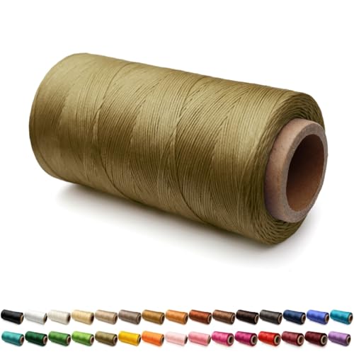 0.5mm Flache Sattlergarn Ledergarn Gewachst, 100D Wachsfaden, Leder Nähen Faden Sattlergarn Gewachste für Lederprojekten Reparatur Buchbinderei Leder Handwerk 0.5mm Flache Sattlergarn Ledergarn Gewachst, 100D Wachsfaden, Leder Nähen Faden Sattlergarn Gewachste für Lederprojekten Reparatur Buchbinderei Leder Handwerk von SiiRo