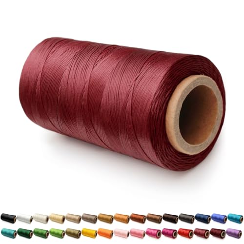 0.5mm Flache Sattlergarn Ledergarn Gewachst, 100D Wachsfaden, Leder Nähen Faden Sattlergarn Gewachste für Lederprojekten Reparatur Buchbinderei Leder Handwerk 0.5mm Flache Sattlergarn Ledergarn Gewachst, 100D Wachsfaden, Leder Nähen Faden Sattlergarn Gewachste für Lederprojekten Reparatur Buchbinderei Leder Handwerk von SiiRo