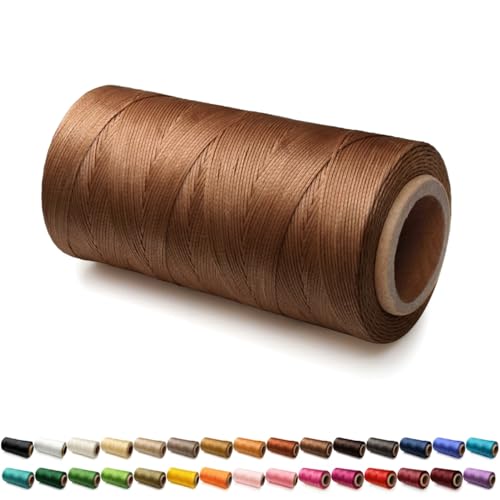 0.8mm Flache Sattlergarn Ledergarn Gewachst, 150D Wachsfaden, Leder Nähen Faden Sattlergarn Gewachste für Lederprojekten Reparatur Buchbinderei Leder Handwerk 0.8mm Flache Sattlergarn Ledergarn Gewachst, 150D Wachsfaden, Leder Nähen Faden Sattlergarn Gewachste für Lederprojekten Reparatur Buchbinderei Leder Handwerk von SiiRo
