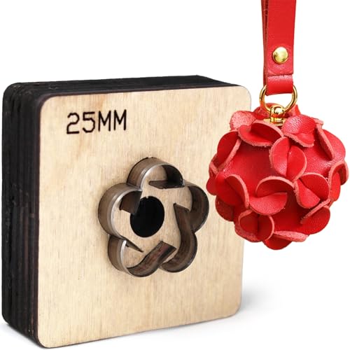 Leder-Stanzform mit Blumenmotiv, 25 mm, zum Schneiden von Formen, Ball-Blumen-Form, Leder-Stanzform für DIY-Lederhandwerk Leder-Stanzform mit Blumenmotiv, 25 mm, zum Schneiden von Formen, Ball-Blumen-Form, Leder-Stanzform für DIY-Lederhandwerk von SiiRo