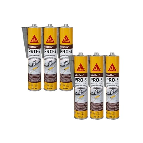 SIKA Sikaflex PRO 3 - Betongrau - 6er-Set selbstverlaufende Spachtelmasse - 300ml von Sika