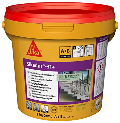 Sika - Sikadur 31+, Epoxid-Kleber, vielseitig einsetzbar, 2-Komponenten, 6 kg, Grau von Sika