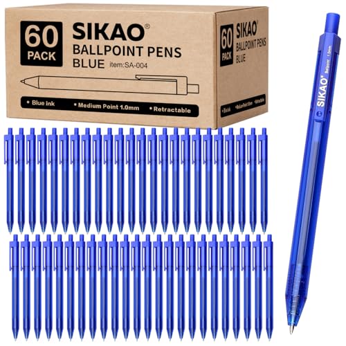 Sikao Kugelschreiber | Blaue Stifte | 60er Packung Kugelschreiber Blau | Blaue Tinte, Mittelspitze 1.0 MM | Schul- Und BüRomaterialien, GroßPackung Kulischreiber, Pens Sikao Kugelschreiber | Blaue Stifte | 60er Packung Kugelschreiber Blau | Blaue Tinte, Mittelspitze 1.0 MM | Schul- Und BüRomaterialien, GroßPackung Kulischreiber, Pens von Sikao