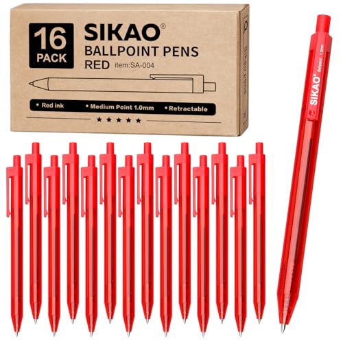 Sikao Kugelschreiber | Rot Stifte | 16er Packung Kugelschreiber | Rot Tinte, Mittelspitze 1.0 MM | Schul- Und BüRomaterialien, GroßPackung Kulischreiber, Pens Sikao Kugelschreiber | Rot Stifte | 16er Packung Kugelschreiber | Rot Tinte, Mittelspitze 1.0 MM | Schul- Und BüRomaterialien, GroßPackung Kulischreiber, Pens von Sikao