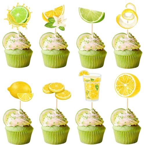 Silars Tortendeko Zitronen, 24 Stücke Zitronen Cupcake Topper Geburtstagstorte Deko Limonaden, Tortenaufleger Zitronen für Kindergeburtstag, Babyparty, Geburtstag Silars Tortendeko Zitronen, 24 Stücke Zitronen Cupcake Topper Geburtstagstorte Deko Limonaden, Tortenaufleger Zitronen für Kindergeburtstag, Babyparty, Geburtstag von Silars