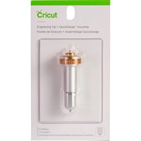 Cricut Werkzeug "Quickswap Tool - Engraving Tip", Gravurspitze - mit Klingengehäuse/Halter von Silber