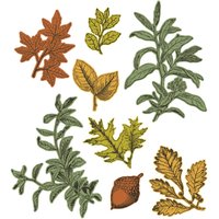 Sizzix Stanzschablone und Clear Stamps "Forever Leaves by 49 and Market" von Sizzix