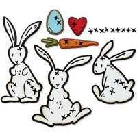 Sizzix Thinlits Stanzschablone "Bunny Stitch by Tim Holtz" von Silber