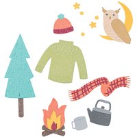 Sizzix Thinlits Stanzschablone "Cozy Woodland" von Silber