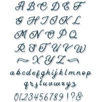 Sizzix Thinlits Stanzschablone "Scripted Alphabet" von Silber