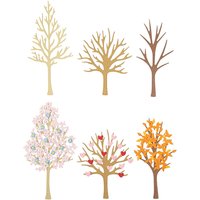 Sizzix Thinlits Stanzschablone "Seasonal Trees" von Silber