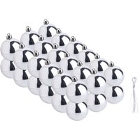 Weihnachtskugeln aus Kunststoff, 36 Stück - Silber von Othmar Decorations