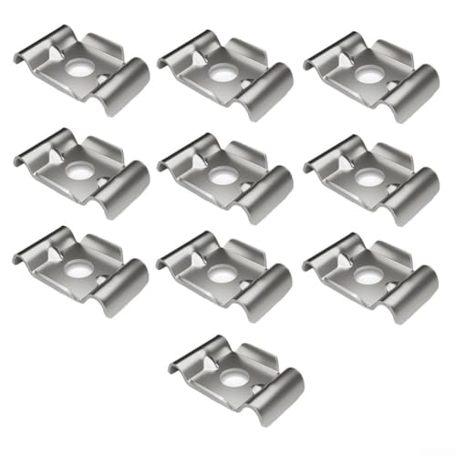 Sileduove Edelstahl-Zaunhalterung, Doppelpolster, Metallstützklemmen für Gartenpfosten, 28–32 mm Öffnung (304) von Sileduove
