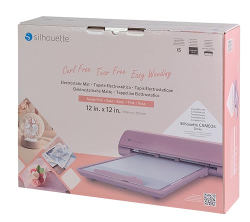 Silhouette America Silhouette Elektrostatische Schneidematte für die Verwendung mit Cameo 5 und Cameo 5 Plus Modellen, 30,5 x 30,5 cm, Mattrosa Silhouette America Silhouette Elektrostatische Schneidematte für die Verwendung mit Cameo 5 und Cameo 5 Plus Modellen, 30,5 x 30,5 cm, Mattrosa von Silhouette